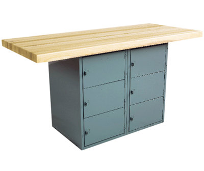 64'' W Wood Top Workbench