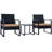 3 Piece Outdoor Patio Convensation Set, All-Weather Rattan Balcony Furniture Set-1263519235-1263519236
