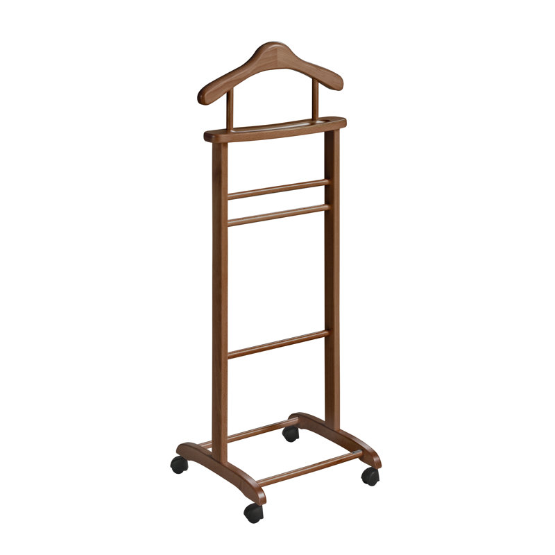 Ahearn Freestanding Valet Stand, Walnut