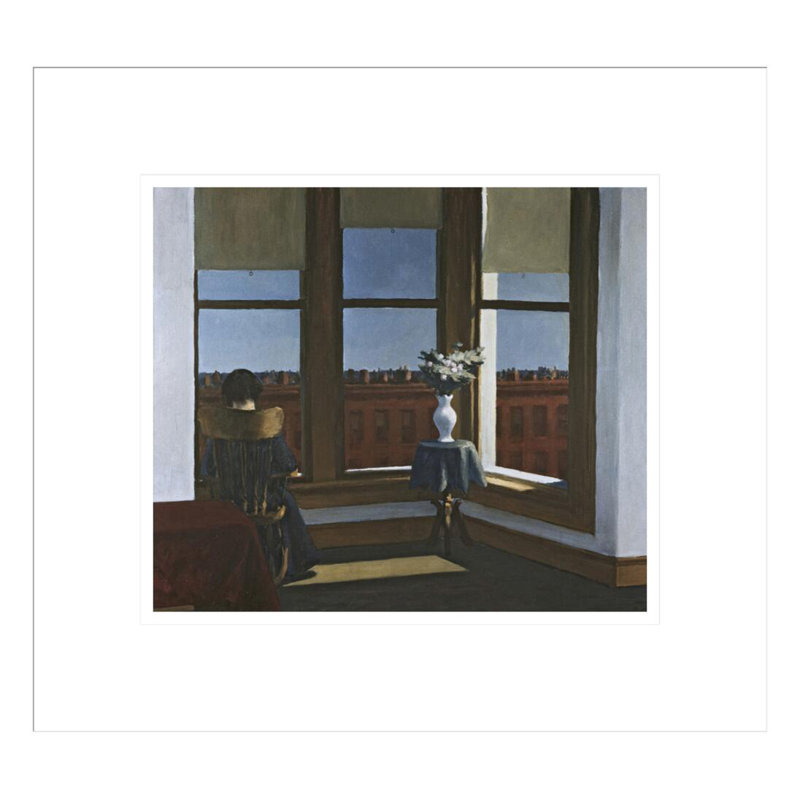«Room in Brooklyn» par Edward Hopper - impression giclée encadrée, H 13,75 po x l 15,06 po