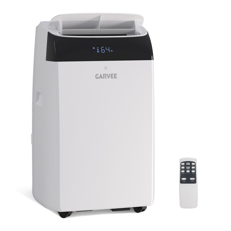 Climatiseur portatif 14 000 BTU, inverseur à deux tuyaux avec pompe à chaleur, déshumidificateur, télécommande, 450 pieds carrés