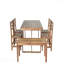 Ensemble de table et chaises d'extérieur en bois d'acacia de haute qualité convenant à un patio