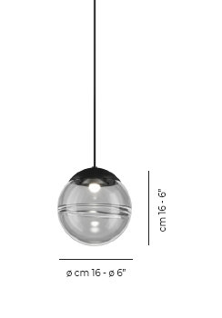 Oro Suspension P Crystal White Glossy Brass 2 L32bb Ul, 85" H x 6" W x 6" D, Crystal Transparent, Charcoal Gray