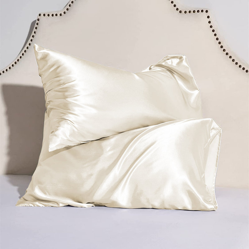 Andrius Satin Envelope Pillowcase, Ivory