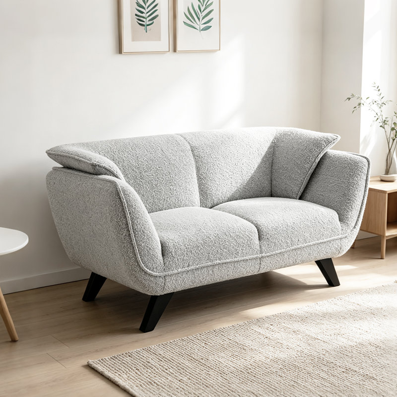 Upholstered 65 " Boucle Loveseat