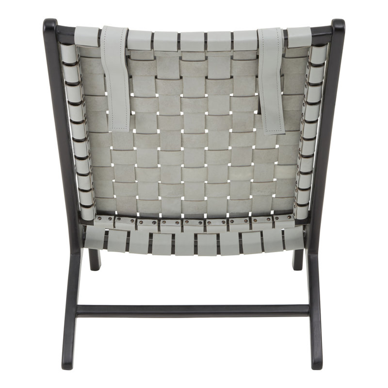 Pamella Leather Armchair, Grey