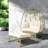 Spacious Patio Lounge Chairs, Steel Rattan Boho Egg Chair For Patio Home
