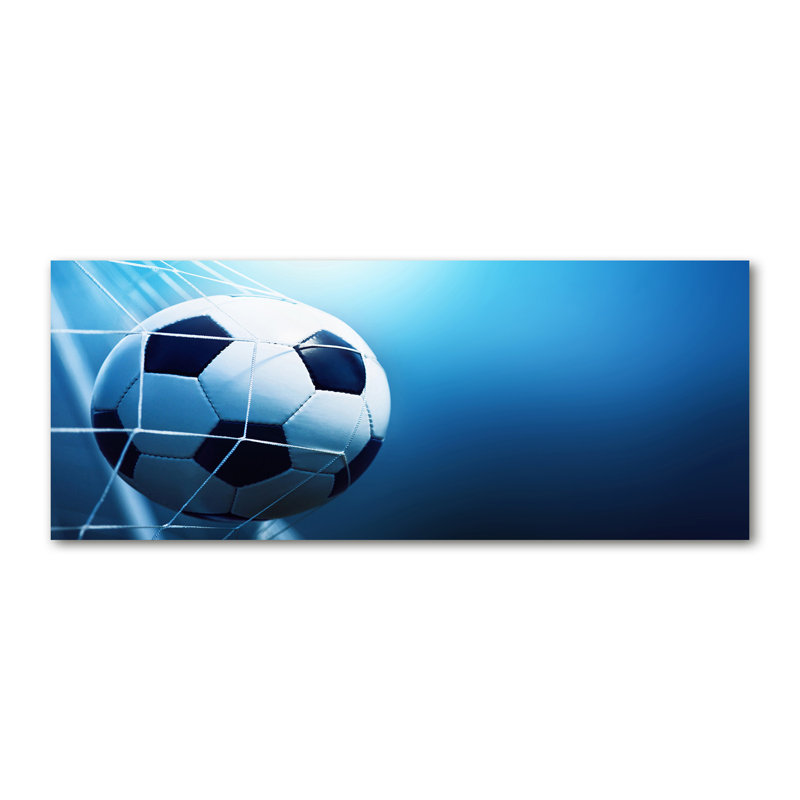 Ball In The Goal - No Frame Print on Canvas