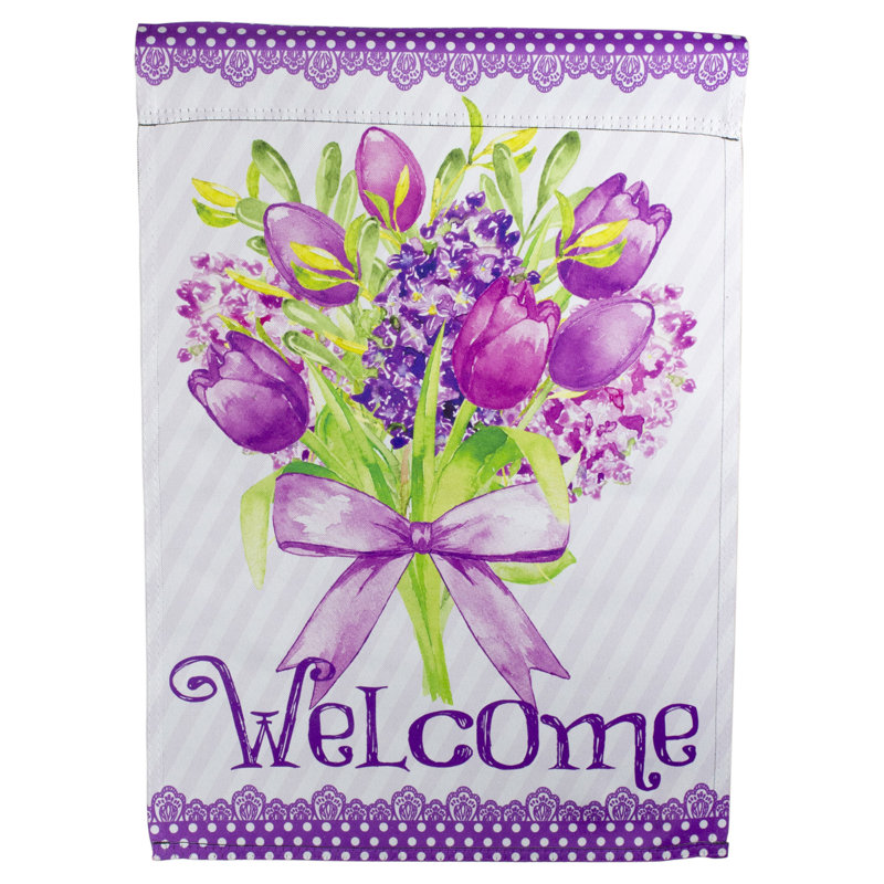 Drapeau extérieur Welcome, H 18 po x l 12,5 po