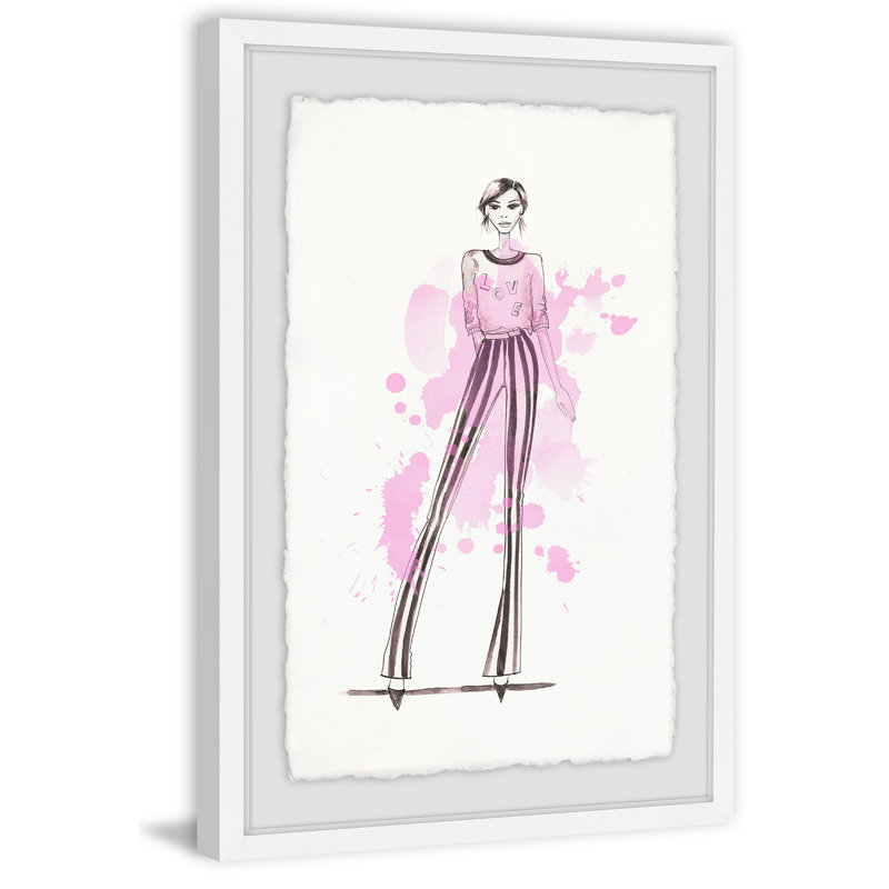 « love rose », reproduction d’impression encadrée, H 12 po x l 8 po x P 1,5 po