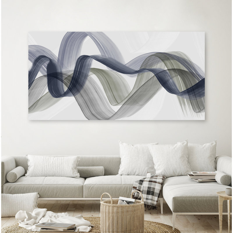 Courbes courbées II - peinture sur toile sans cadre