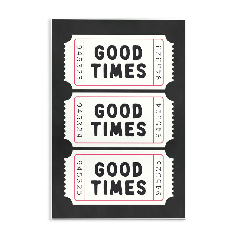 Plaque murale Good Times, H 19 po x l 13 po
