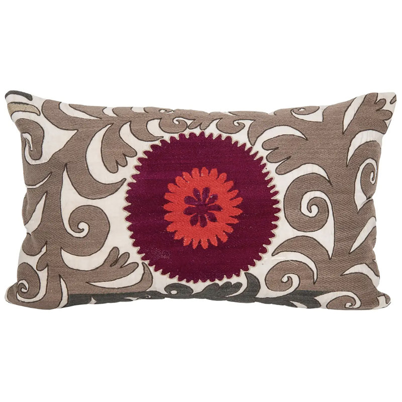 Housse et insert de coussin brodé rétro Suzankari
