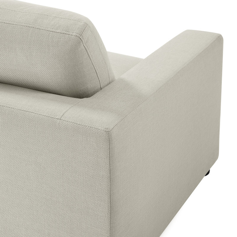 Chaise de coin Jazzmyne, Beige Polyester
