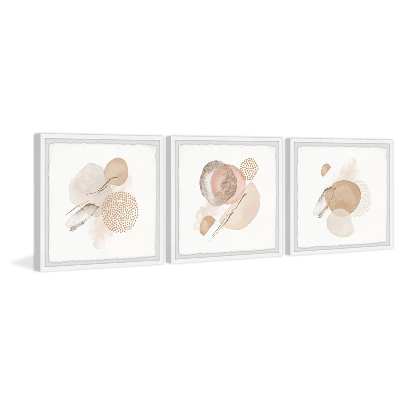 Vanishing Sphere by Marmont Hill - 3 Piece Single Picture Frame Painting Set, 30" H x 30" W x 3.81" D