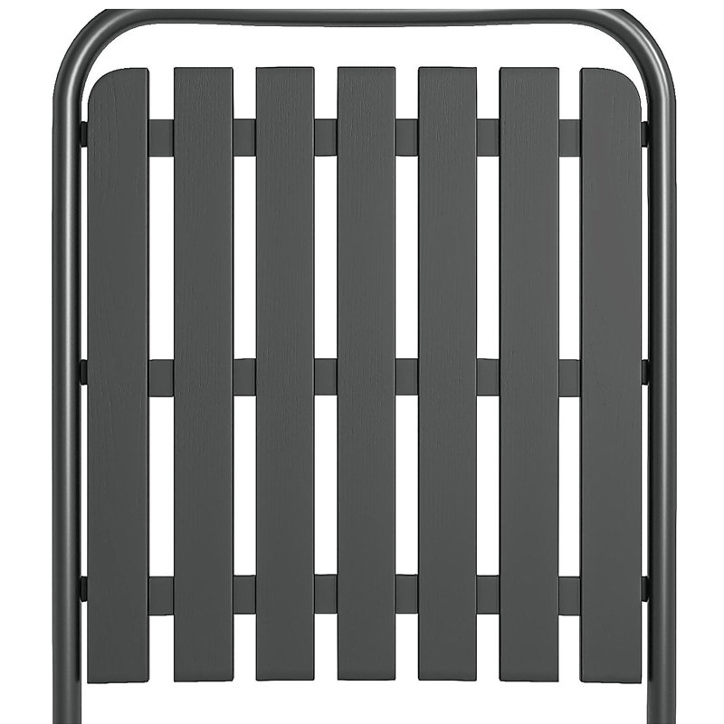 Noir - [Installation instantanée] Chaise pliante 2 pièces, aucun assemblage requis, capacité de 350 lb, résistante à la rouille et anti-taches pour balcon / garde-corps