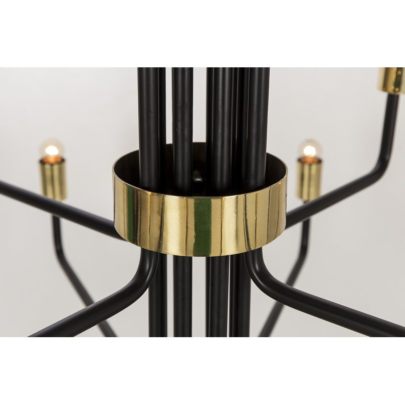 Nellcote 12 - Light Chandelier, Matte Black