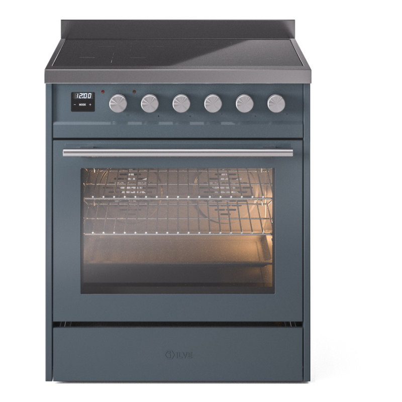 ILVE Professional Plus II 30 in Induction Range, Blue Gray/Stainless Steel