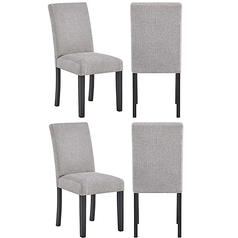 Modern Fabric Upholstered Dining Chairs, Set of 4