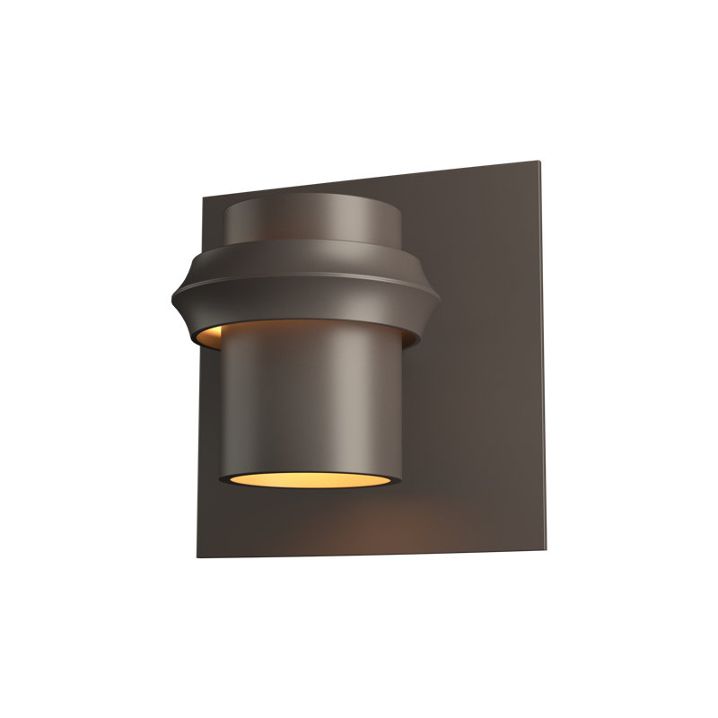 Twilight Outdoor Armed Sconce, Coastal Dark Smoke, Halogen, 7.1" H x 6.9" W x 5.2" D