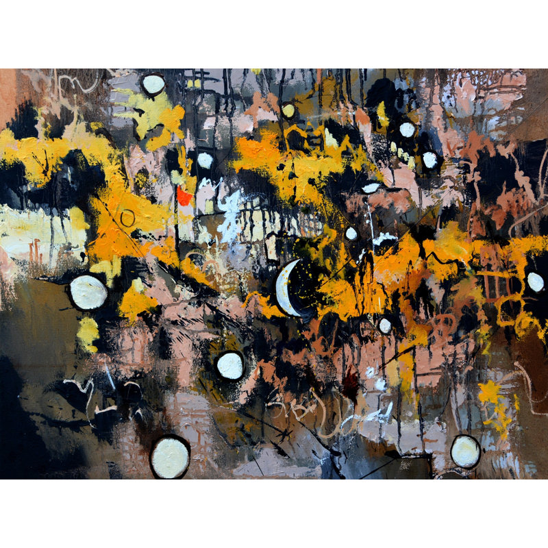 «Abstract 88712070» par Pol Ledent - Peinture encadrée, H 17,25 po x l 21,25 po