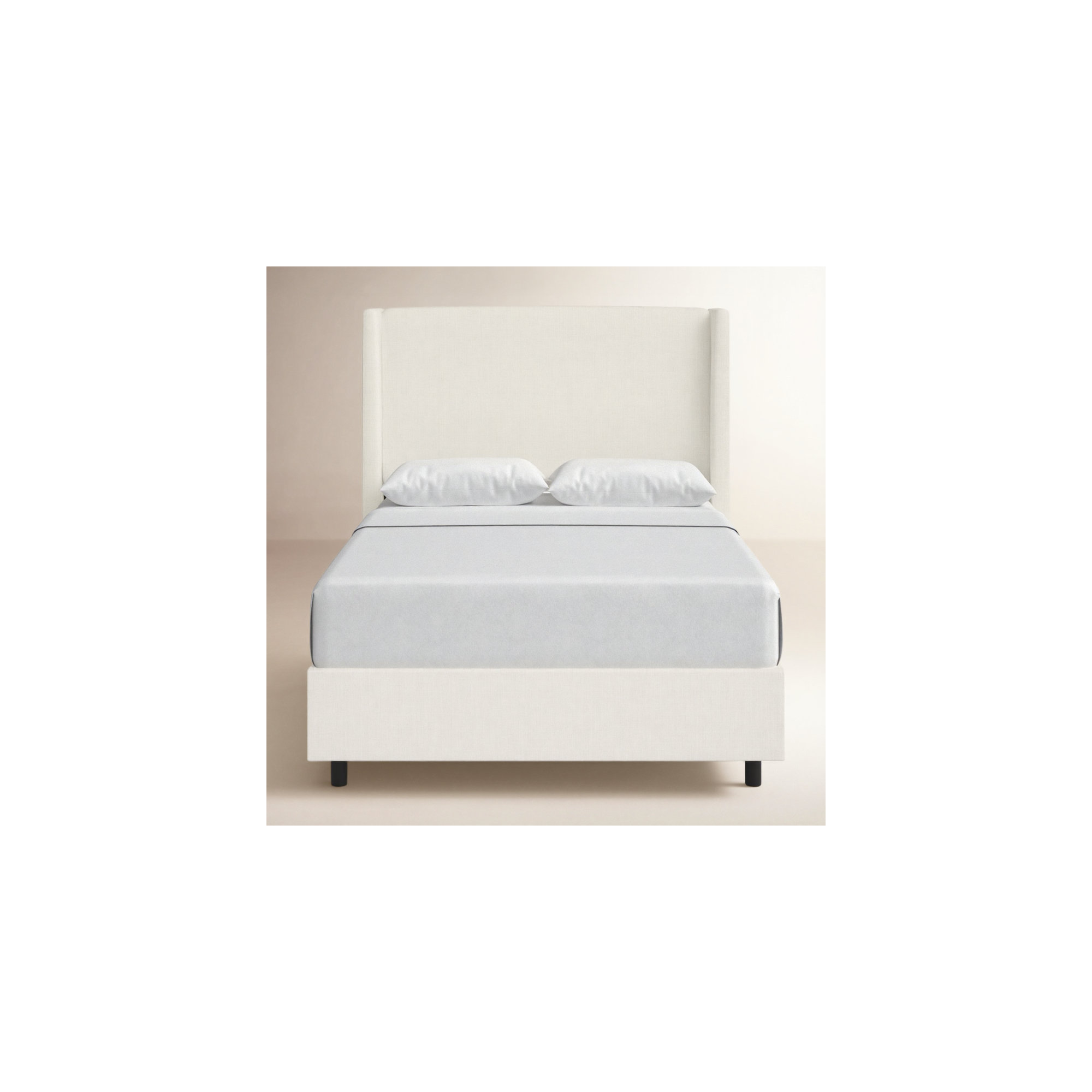 Tilly Upholstered Bed, Queen, Zuma White Textured Linen