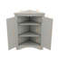 Armoire de rangement autoportante triangulaire pour la salle de bain, avec tablettes réglables, idéale pour la cuisine à domicile-11174592