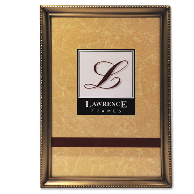 Lowellville Antique Gold Metal Beaded Picture Frame