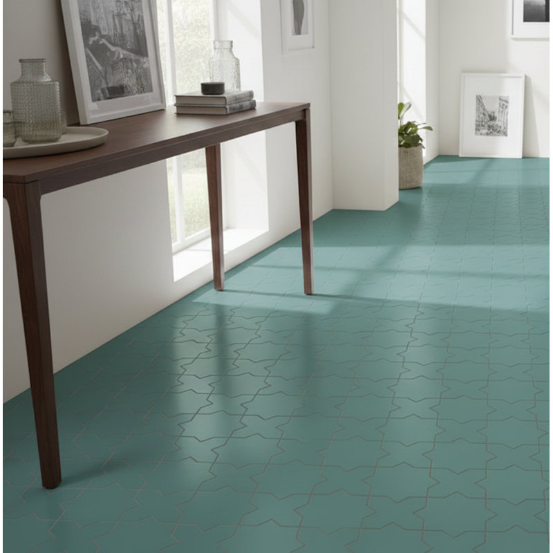 Porto Star+Cross 6.1 in. x 11.9 in. Porcelain Wall and Floor Tile (10.54 Sq. Ft. / Case), Jade