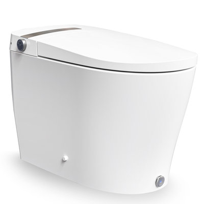 Sotomo Smart Bidet Toilet, 1.06 Gpf Water-Saving Pump-Assisted Flush, Auto Open & Close, Auto Flush, Kick Control, Heated Seat, Air Dryer, Chair Height Design With Night Light