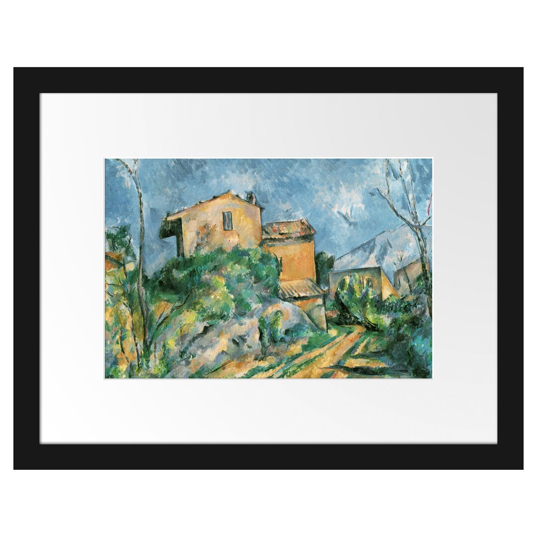 Gerahmter Kunstdruck Das Haus der Maria auf dem Weg zum Château Noir von Paul Cezanne