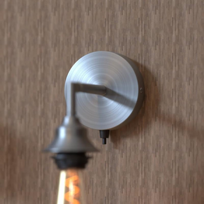 Single Metal Ceiling Rose With Push Button , Satin Nickel