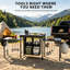 Table de barbecue pliante d'extérieur, chariot de travail spacieux avec rangement pour le camping, les pique-niques et les fêtes.