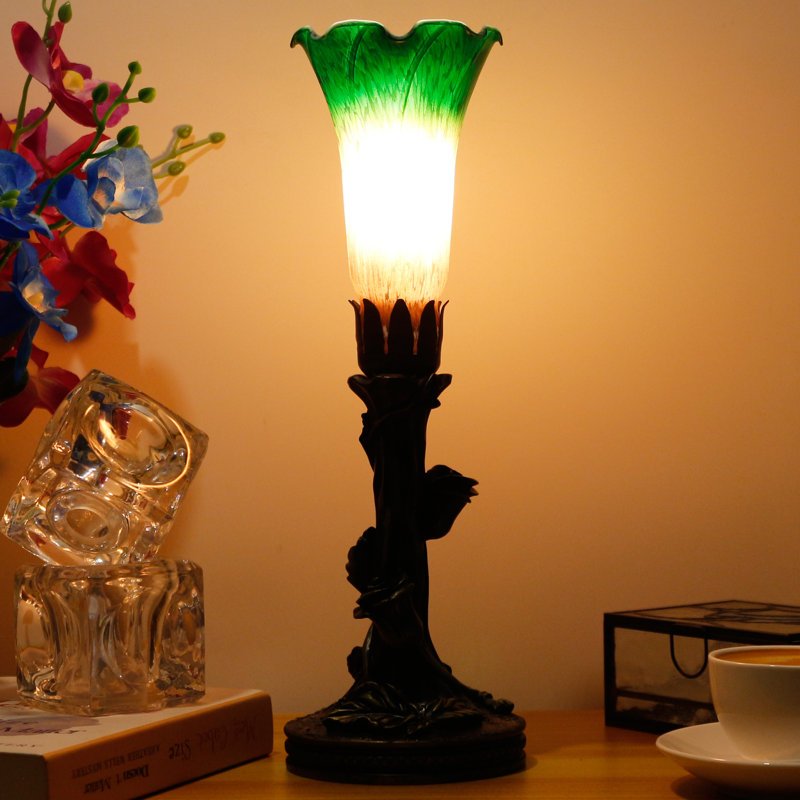 Lampe de table Lily, Bleu brun