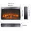 Foyer électrique de 26 pouces - Chaufferette ultra-mince avec bûche et flamme réaliste, minuterie à télécommande, protection contre la surchauffe, chaleur de 1400 W, 11 niveaux de température, insert en verre trempé de 26 po: contrôle, température