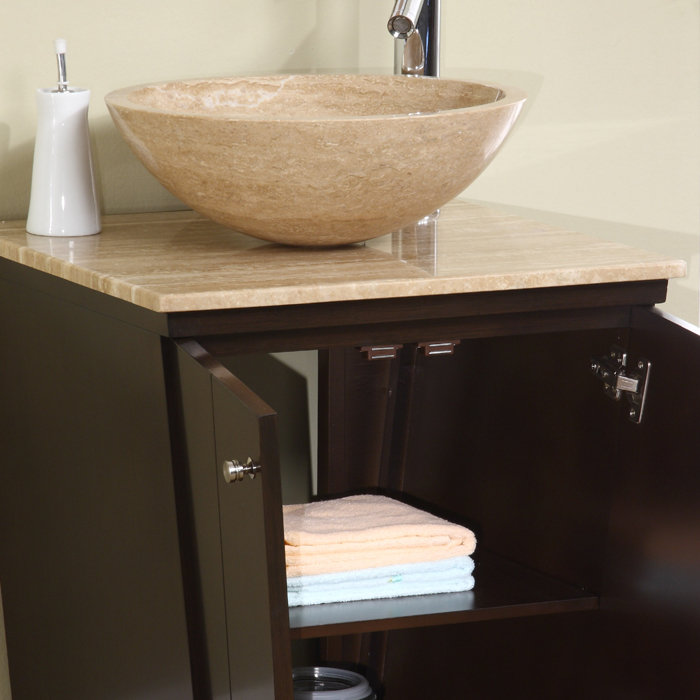 Moorhouse 22'' Single Bathroom Vanity with Stone Top