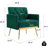 Velet Tufted Armchair With Gold Metal Legs-1602172589