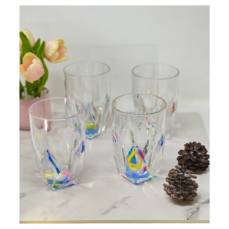 Verres en acrylique Rainbow Diamond, 17 oz liq.
