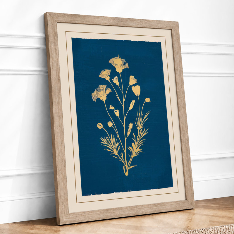Gilded Botanical - Framed Print, A2 - 59.4 x 42.0 cm, Oak