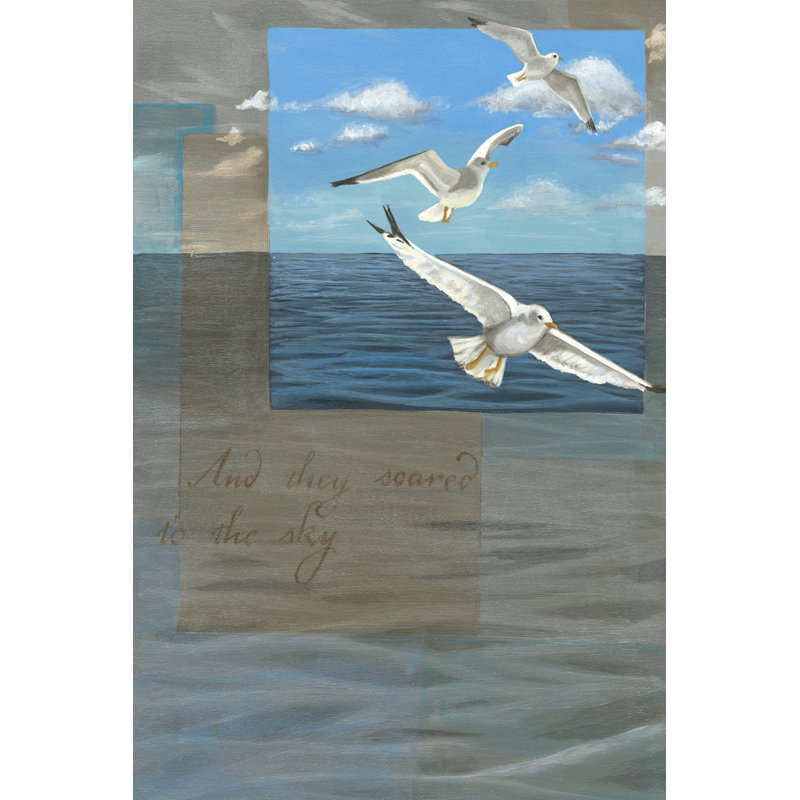 Three White Gulls III by Tara Friel - Wrapped Canvas Art Prints, 46cm H x 30cm W
