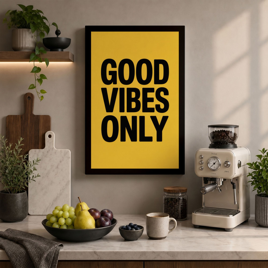 Good Vibes Only Typography - Wrapped Canvas