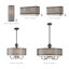 Lustre à six lumières avec abat-jours cylindrique Mance-223302821
