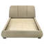 Grand lit plateforme brun tapissier