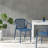 Modern Stackable Outdoor & Indoor Plastic Dining Chairs Set, Armchairs Set, Weather-Resistant, Ideal for Patios, Cafes, and Home Use, Set of 4, Grey-2037582124