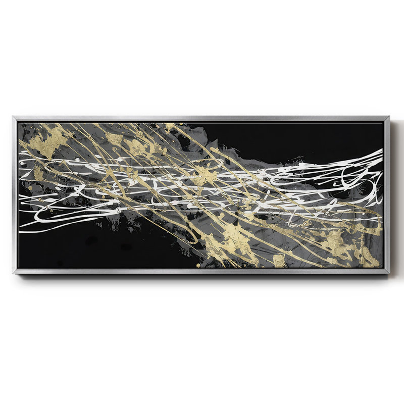 Mistral III en noir - toile encadrée