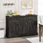 Buffet rétro noir avec deux tiroirs et quatre portes pour le salon, la chambre à coucher et la cuisine, armoire de rangement, brun noir
