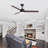 52" 3-Blade Matte Black LED Standard Ceiling Fan with Remote Control and Light Kit Included