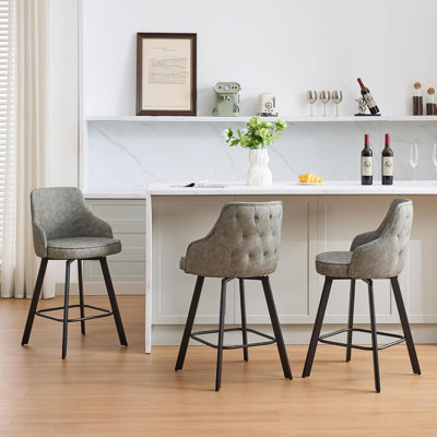 Swivel Counter Stool with High Backs