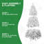 Arbre de Noël blanc de 7 pi avec fil mémoire, arbre en PVC artificiel articulé à 1064 pointes, arbre de Noël de Noël à assemblage facile pour la décoration intérieure (ornements non inclus)-1608638560