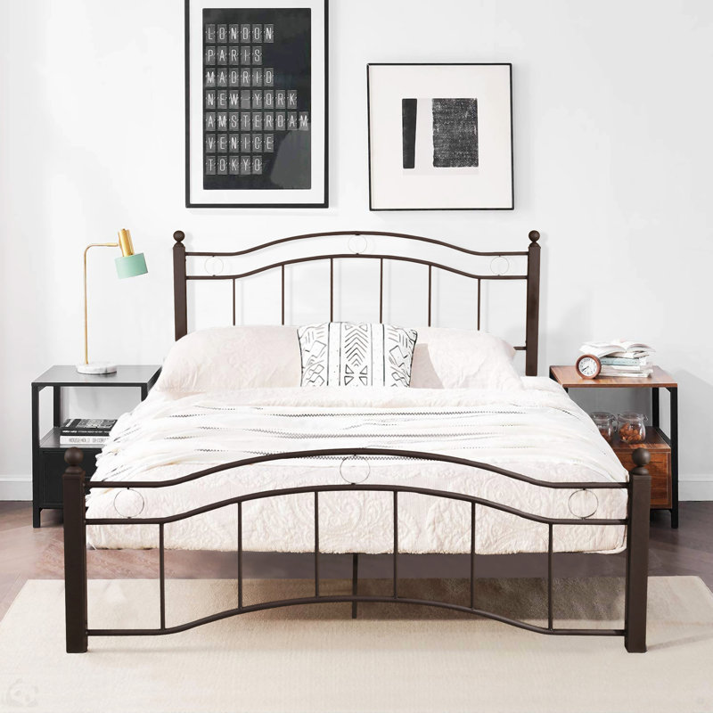 Platform Bed, Hammered Copper, Full